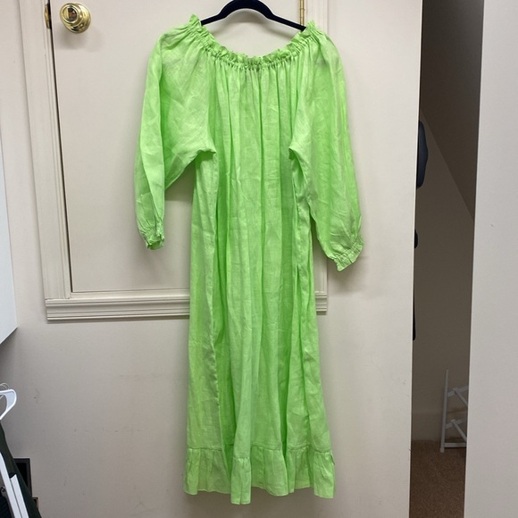 Sleeper Linen Loungewear Dress in Lime Sz 1 worn once - Picture 8 of 8